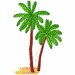 Trees Embroidery Design 8